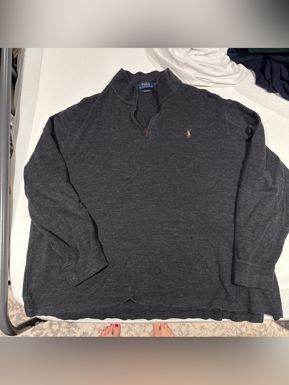 Polo by Ralph Lauren Dark Gray Quarter-Zip Pullover